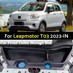 Car Cabin Trunk Organizer Box For Leapmotor T03 2023 2024 2025-IN Front Large Capacity Engine Hood Trunk Storage Box Parts