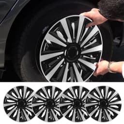 4 Pcs 15in Wheel Hub Cap Full Protection Stylish Look Universal Fit Wheel Rim Cover Hubcaps for Any 15in Steel Wheels