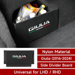 For Alfa Romeo Giulia 952 2016-2027 Trunk Storage Partition Protect Panel, Nylon Interior Sticker, Car Trim Accessories