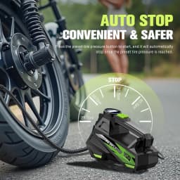 CARSUN Portable Wired Car Tire Air Pump – Mini Compressor with Extended Power Cord, for Cars, Motorcycles & Bicycles