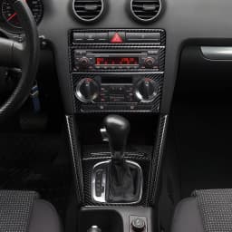For Audi A3 S3 RS3 (2003-2012) Center Console Gear Shift Panel Cover Carbon Fiber Interior Sticker Car Trim Accessories