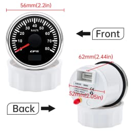 30/60/80/120/200 Km/h GPS Speedometer With GPS Antenna for 12V 24V Car Boat Marine Waterproof Speed Gauge Odometer 7 Colors led
