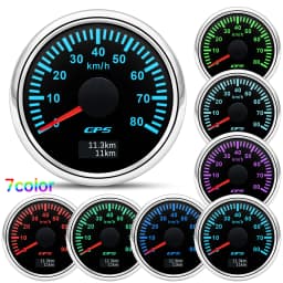 30/60/80/120/200 Km/h GPS Speedometer With GPS Antenna for 12V 24V Car Boat Marine Waterproof Speed Gauge Odometer 7 Colors led