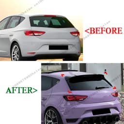 Rear Window Side Spoiler Wing For SEAT LEON MK3 5F FR (Five-door) 2013-2019 Car Roof Trunk Trim Lip Spoiler Wing Car Styling