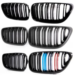 Front Bumper Kidney Grill M Color Carbon Print Fiber Chrome Performance Color Grille For BMW 2 Series F22 F23 F87 218i 220i 228i