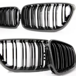 Front Bumper Kidney Grill M Color Carbon Print Fiber Chrome Performance Color Grille For BMW 2 Series F22 F23 F87 218i 220i 228i