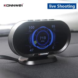 New 2in1 KONNWEI KW206 Car Diagnostic HUD OBD2 Automotive Car Code Reader Adapter Scanner Auto Tools On-Board Computer Display