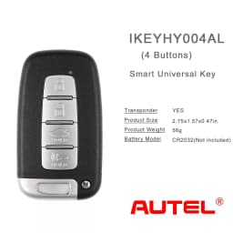 1PCS Autel IKEYHY004AL HY004AL Universal Smart Key 4 Buttons For Hyundai For Autel Smart Key For KM100 IM508 IM608 KM100E