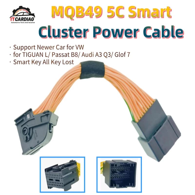 MQB49 5C Intelligent All Key Lost Short Circuit Harness MQB 49 & 1-16Pin OBD2 Adapter for TIGUAN L/ Passat B8/ Audi A3 Q3/Glof7