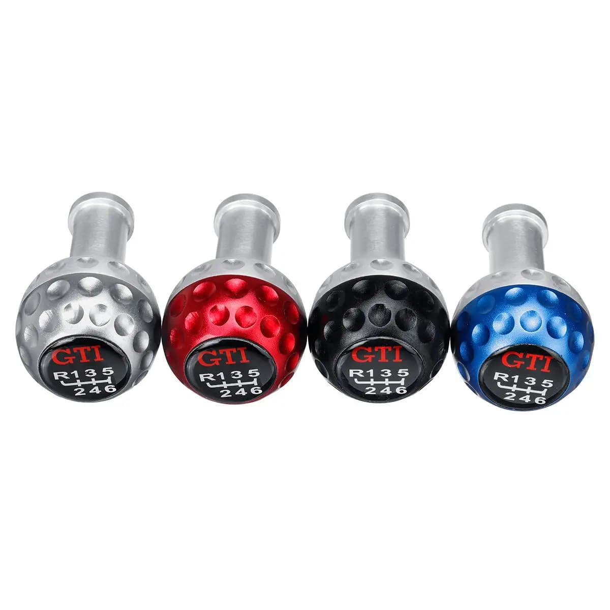 5&6 Speed Black Silver Blue Red with 8/10/12mm Aluminium Adapters Universal Gear Shift Knob For VW Scirocco for Jetta Golf Ball