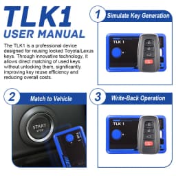 for Toyota for Lexus Smart Key Remote Fob Unlock Tool Device EONEBOSS TLK1 8A AA BA B9 B8 Chip Reuse Locksmith Programmer