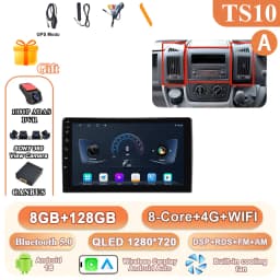 Car Radio For Peugeot Boxer/Fiat Ducato/Citroen Jumper 2006-2023 Stereo Android Auto Multimedia Player GPS Carplay 4G Wifi Video