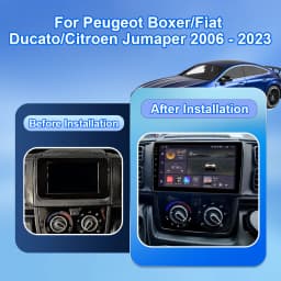 Car Radio For Peugeot Boxer/Fiat Ducato/Citroen Jumper 2006-2023 Stereo Android Auto Multimedia Player GPS Carplay 4G Wifi Video