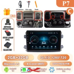 Car Radio For Peugeot Boxer/Fiat Ducato/Citroen Jumper 2006-2023 Stereo Android Auto Multimedia Player GPS Carplay 4G Wifi Video
