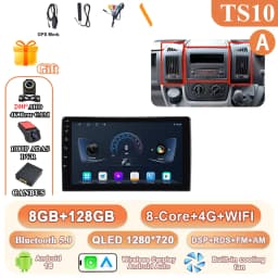 Car Radio For Peugeot Boxer/Fiat Ducato/Citroen Jumper 2006-2023 Stereo Android Auto Multimedia Player GPS Carplay 4G Wifi Video