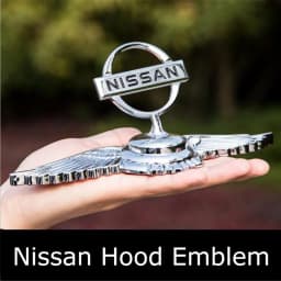 Metal Car Bonnet Sticker for Nissan Logo Altima Almera Titan Teana Leaf Qashqai Juke Note Narava Frontier Auto Hood Cover Emblem
