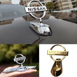 Metal Car Bonnet Sticker for Nissan Logo Altima Almera Titan Teana Leaf Qashqai Juke Note Narava Frontier Auto Hood Cover Emblem