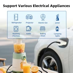 EVqiaoyi Type 2 V2L Discharger Adapter 16A Brazil Type2 Descarregador with for BYD Dolphin Chery Geely EX2 Renault