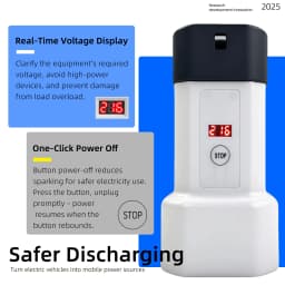 EVqiaoyi Type 2 V2L Discharger Adapter 16A Brazil Type2 Descarregador with for BYD Dolphin Chery Geely EX2 Renault