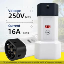 EVqiaoyi Type 2 V2L Discharger Adapter 16A Brazil Type2 Descarregador with for BYD Dolphin Chery Geely EX2 Renault