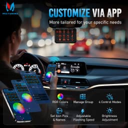 MICTUNING P1Y 8/12 Gang Switch Panel / Wireless Remote / App Control, Remote Control Range Up to 230FT Control Relay System