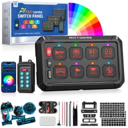 MICTUNING P1Y 8/12 Gang Switch Panel / Wireless Remote / App Control, Remote Control Range Up to 230FT Control Relay System