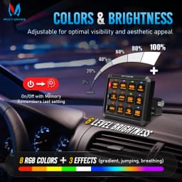 MICTUNING P1Y 8/12 Gang Switch Panel / Wireless Remote / App Control, Remote Control Range Up to 230FT Control Relay System