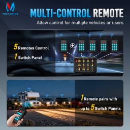 MICTUNING P1Y 8/12 Gang Switch Panel / Wireless Remote / App Control, Remote Control Range Up to 230FT Control Relay System