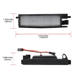 2x Replace OEM# B000977880 LED Rear Number License Plate Lights For Citroen C1 MK2 Peugeot 108 2014-2022 Canbus Parking Tag Lamp