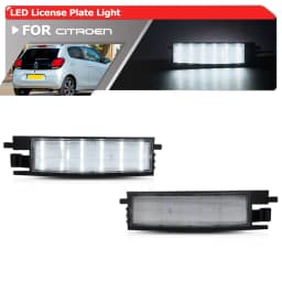 2x Replace OEM# B000977880 LED Rear Number License Plate Lights For Citroen C1 MK2 Peugeot 108 2014-2022 Canbus Parking Tag Lamp
