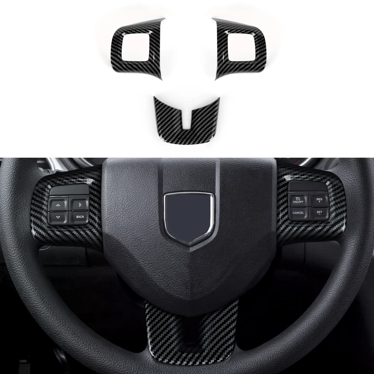 Car Steering Wheel Panel ABS Trim For Dodge Charger Challenger Avenger Dart Durango Journey For Fiat Freemont For Grand Caravan