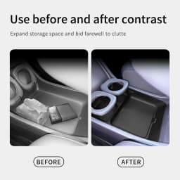 LUCKEASY for Leapmotor B10 2025-2026 Center Console Lower Layer Storage Box Interior Accessories Organizer Tidying Storage Case