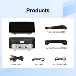 AINAVI IPS Touch Screen For BMW 3 Series Carplay F20 F21 F22 F30 Android Auto F31 F33 F34 F36 Car Multimedia Player HD 1920*720 Car Stereo AHD 1080P Rear CAM Rear-view Camera 1920*1080 F30 Carplay