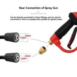 High-Pressure Water Gun Pure Copper, Movable Quick Insertion Cleaning Gun for Car Wash & Cleaning Machine