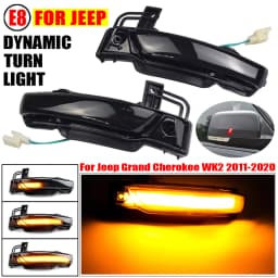 2pcs Dynamic Turn Signal LED Light Side Mirror Indicator For Jeep Grand Cherokee WK2 2011 2012 2013 2014 2015 2016 2017-2020