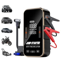 12V Car Jump Starter with Air Compressor - 2-in-1 Emergency Battery Booster, Tire Inflator & Portable Power Bank
