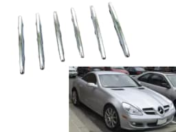 6pcs Chrome Hood Vent Trim Fin Covers For Mercedes Benz R171 SLK Class