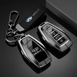 Highend Zinc Alloy Car Key Fob Case For Geely Emgrand/Coolray/Atlas/Monjaro/Starray, Stylish Key Protector Accessories Man