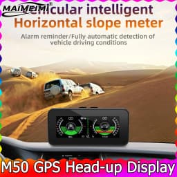 M50 HUD Auto Intelligent Slope Meter Off Road GPS Smart Inclinometer Car Digital Display Tilt Roll Pitch Angle Inclinometro Volt
