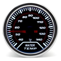 52mm Racing Gauge 12V LED Smoke Len -1~0~2 BAR Turbo Boost Water Temperature Oil Pressure Voltmeter Air Fuel Ratio Meter For 12V
