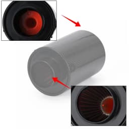 HOMEFISH Universal Carbon Fibre Cold Air Intake Filter Box Enclosed Feed Induction Pipe Hose Kit for Car 1 Set