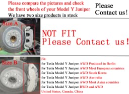 For Tesla Model Y YL Juniper Brake Caliper Cover 2025 2026 4pcs With Decals 19 20in Wheels (Not Fit RWD Made in Berlin)