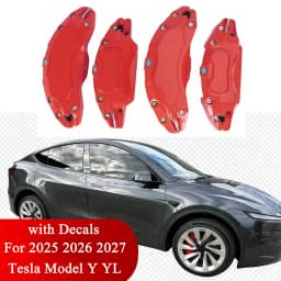 For Tesla Model Y YL Juniper Brake Caliper Cover 2025 2026 4pcs With Decals 19 20in Wheels (Not Fit RWD Made in Berlin)