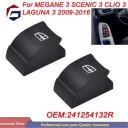 For MEGANE 3 SCENIC 3 CLIO 3 LAGUNA 3 2009-2016 2PCS Window Lever Switch Buttons Black 241254132R Auto Replacement Parts