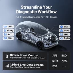 TOPDON ONE LITE 10' inch Car Diagnostic Tools Auto OBD OBD2 Scanner CAN FD/DOIP ECU Coding Bi-Directional 50+ Hot Functions