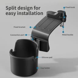 Dashboard Water Cup Holder for Tesla Model Y YL Juniper 2025+ Model 3 Highland 19-26, Car Instrument Panel Tidying Phone Holder