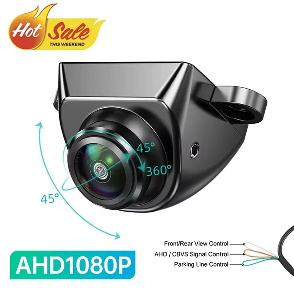 Car Rear View Camera CVBS AHD 1080P Full HD Reversing Rear Camera 170° Wide Angle Night Vision Fisheye Len Car Reversing Camera
