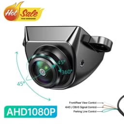 Car Rear View Camera CVBS AHD 1080P Full HD Reversing Rear Camera 170° Wide Angle Night Vision Fisheye Len Car Reversing Camera