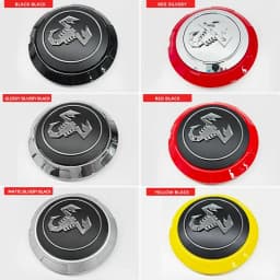 4pcs Scorpion Logo Emblem Car Wheel Center Caps 133mm Wheels Hub Cap Rim Hubcaps Cover Badge For Fiat Abarth 500 500C 500L 500X
