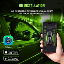 Wireless Bluetooth Tire Pressure Monitor, APP Real-Time Pressure Temperature Alarm,for RV SUV MPV Van Car Motorcycle Scooter ATV